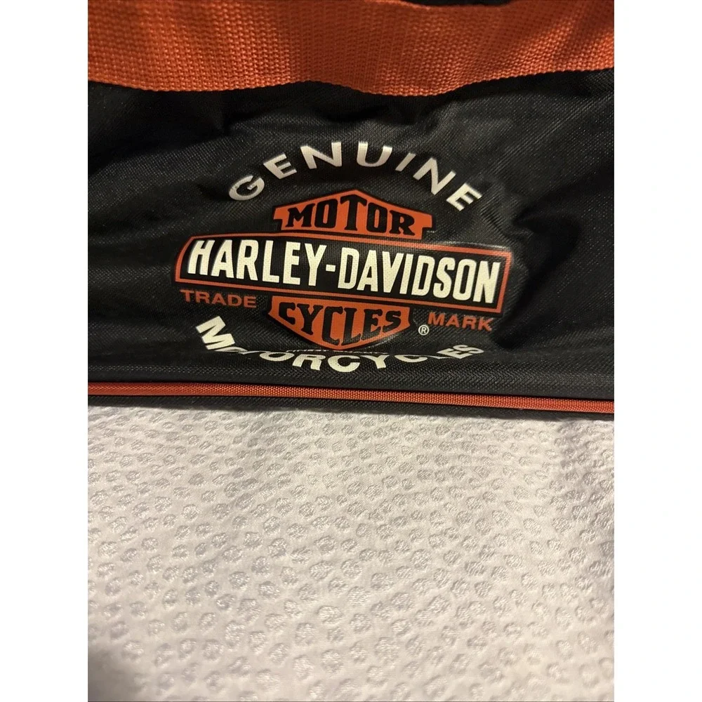 Genuine Duffel Bag Harley Davidson Logo Classic Motorcycles Black Orange 20x9x10